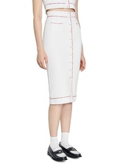 Sandro Elisa Knit Midi Pencil Skirt