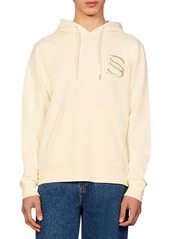 sandro Embroidered Double S Hoodie in Off-White at Nordstrom