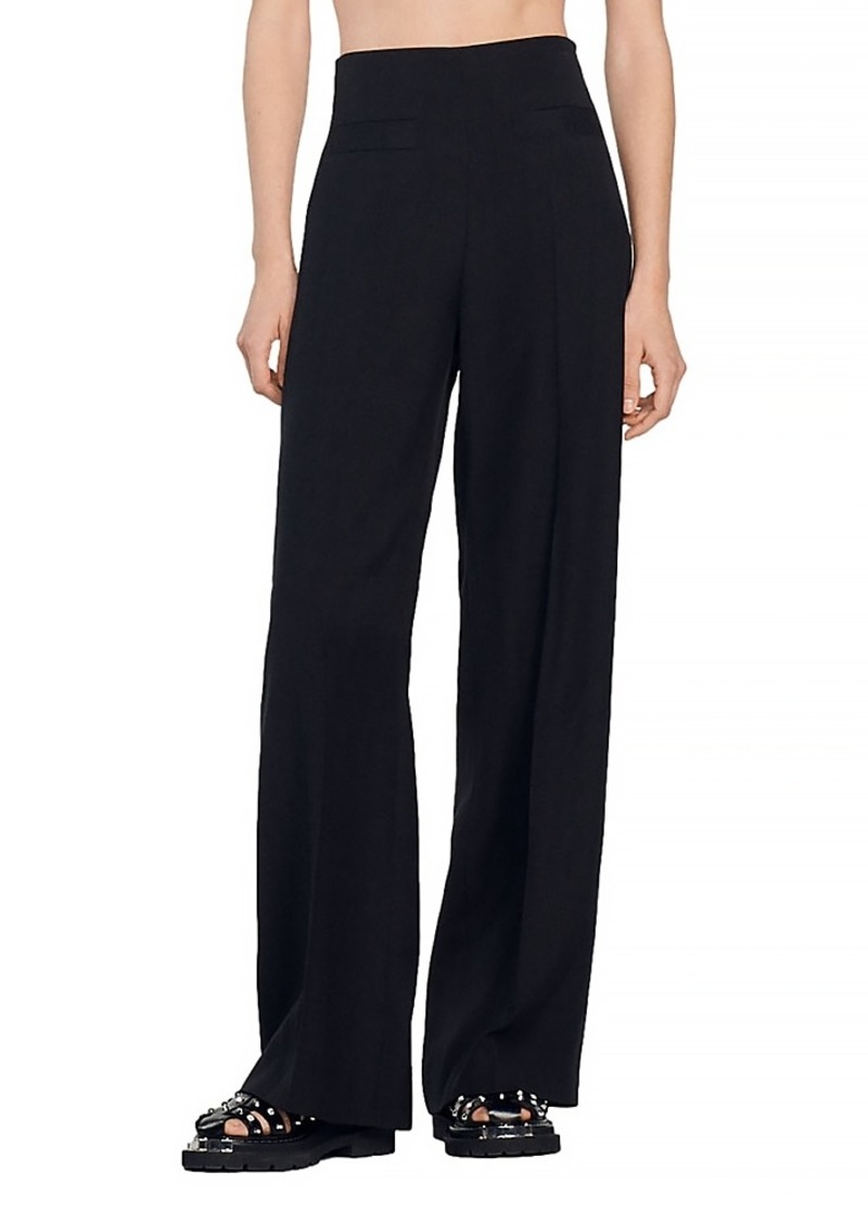 Sandro Enrique Wide Leg Trousers