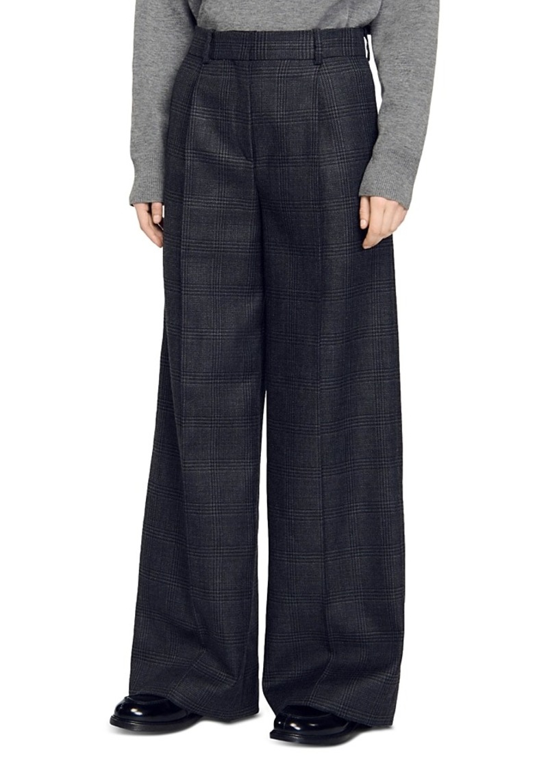 Sandro Felix Plaid Pants