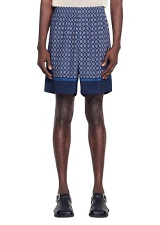 Sandro Men's Patterned Relaxed Fit Bermuda Shorts
