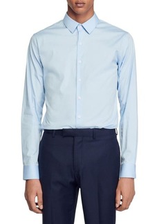sandro Fitted Stretch Button-Up Shirt