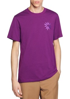 sandro Glossy Flower Graphic T-Shirt