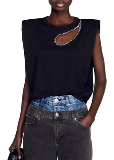 Sandro Gustave Cut Out Top