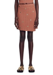 Sandro Gwenly Embellished Crochet Mini Skirt