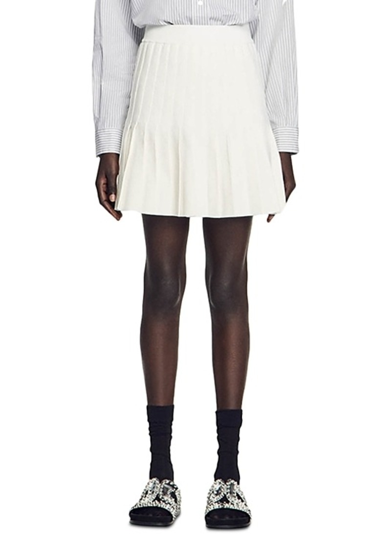 Sandro Ilnade Pleated Knit Skirt