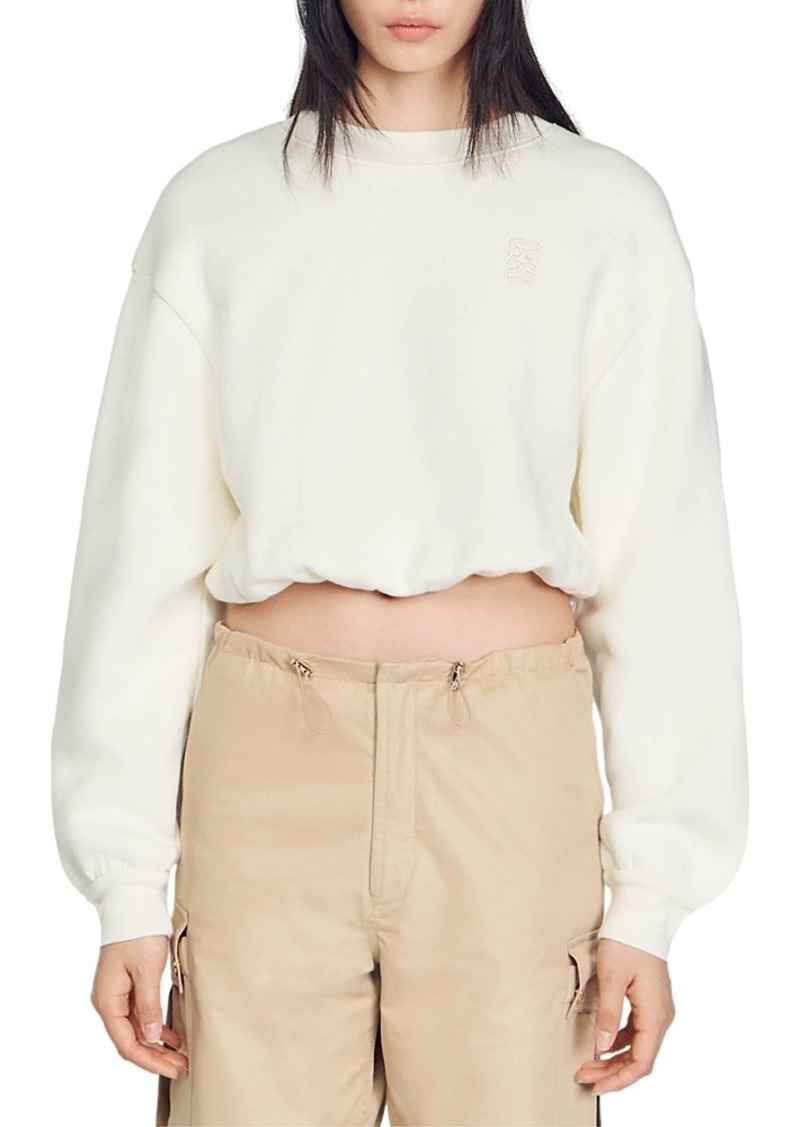 Sandro Jiya Cropped Sweatshirt