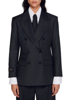 Sandro Kelia Double Breasted Suit Jacket