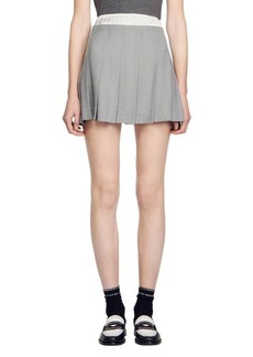 sandro Libi Pleated Miniskirt