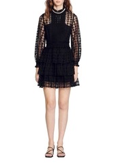 sandro Louna Long Sleeve Minidress