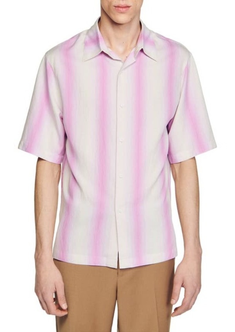 sandro Mc Rayee Short Sleeve Button-Up Shirt