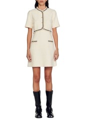 sandro Nava Button Front Sheath Dress