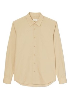 sandro New Seamless Solid Cotton Button-Up Shirt