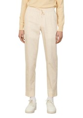sandro Newalpha Organic Cotton Blend Drawstring Pants in Off-White at Nordstrom