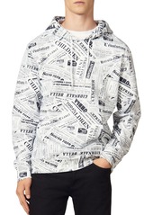 newspaper print hoodie