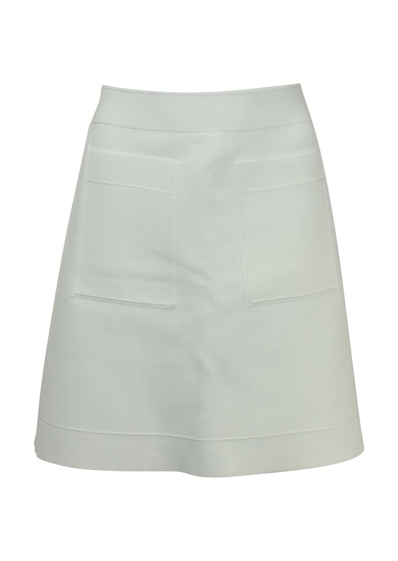 Sandro Paris Elanna Ponte Mini Skirt in White Viscose