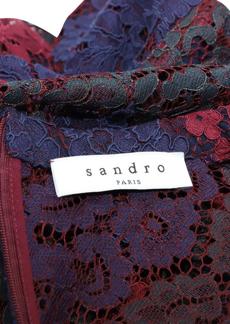 Sandro Paris Rodney Lace Dress in Multicolor Polyamide