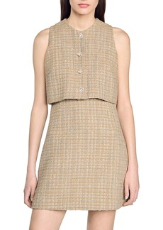 Sandro Penelope Tweed Mini Dress