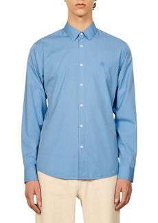 sandro Regular Fit Button-Up Sport Shirt in Blue at Nordstrom
