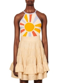 sandro Soleil Tiered Minidress in Multi-Color at Nordstrom