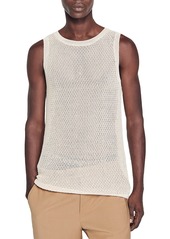 Sandro SS24 Debardeur Paolo Openwork Shiny Sleeveless Sweater