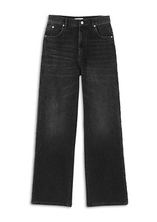 Sandro Starmania High Rise Embellished Jeans in Black