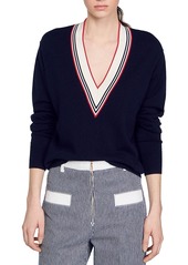 Sandro Steven V Neck Sweater