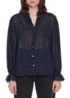 Sandro Tory Button Front Top