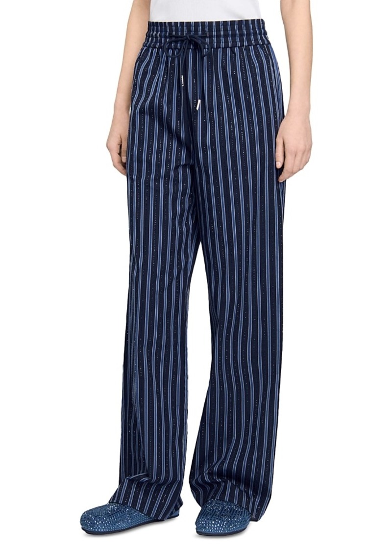 Sandro Wightfall Wide Leg Pants