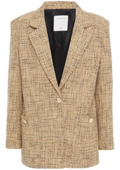 Sandro Woman Sone Cotton-blend Tweed Blazer Beige