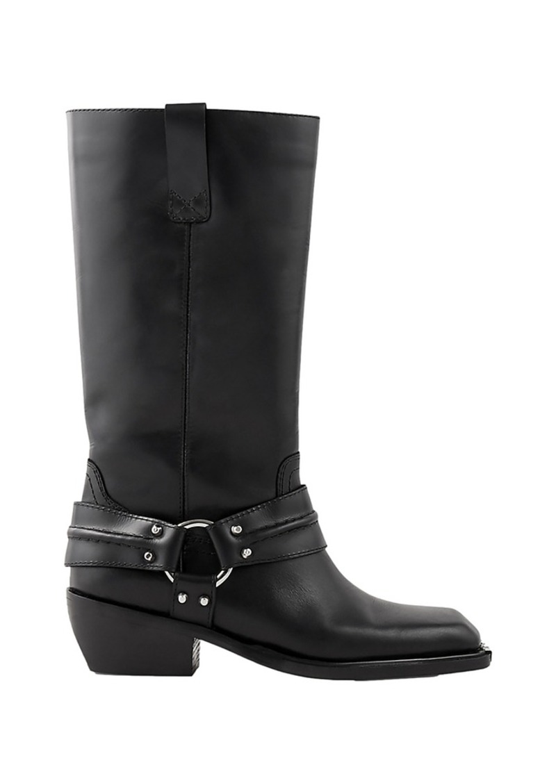 Sandro Women's Sixten Square Toe Biker Style Boots