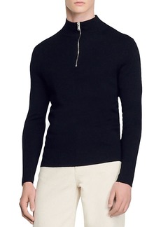 Sandro Wool Half Zip Sweater