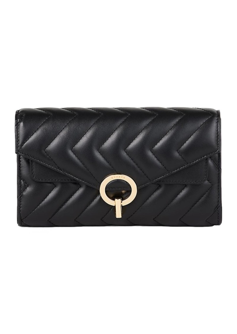 Sandro Yza Pocket Leather Clutch