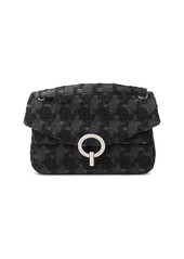 Sandro Yza Small Black Tweed Convertible Handbag