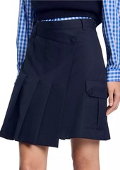 Sandro Short Asymmetrical Pleated Skirt