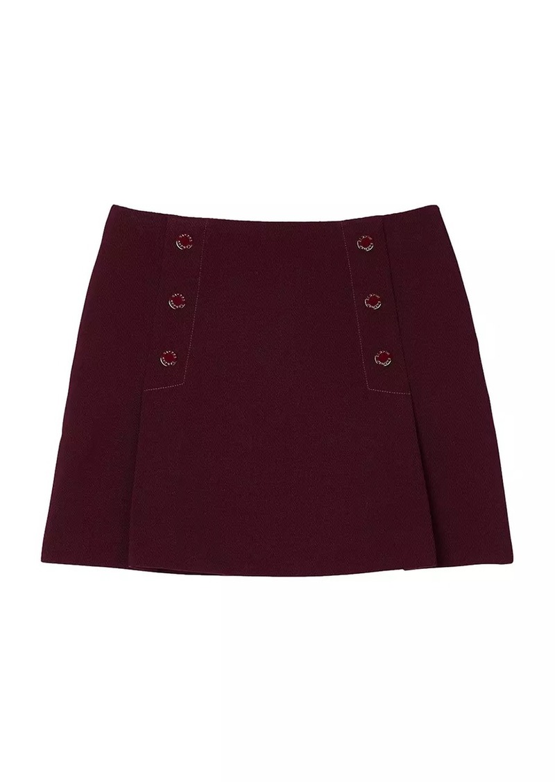 Sandro Short Skirt with Press Studs