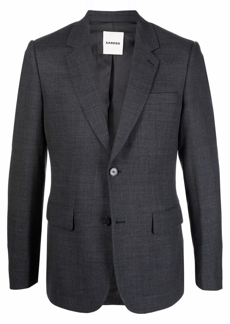 Sandro single-breasted wool suit jacket