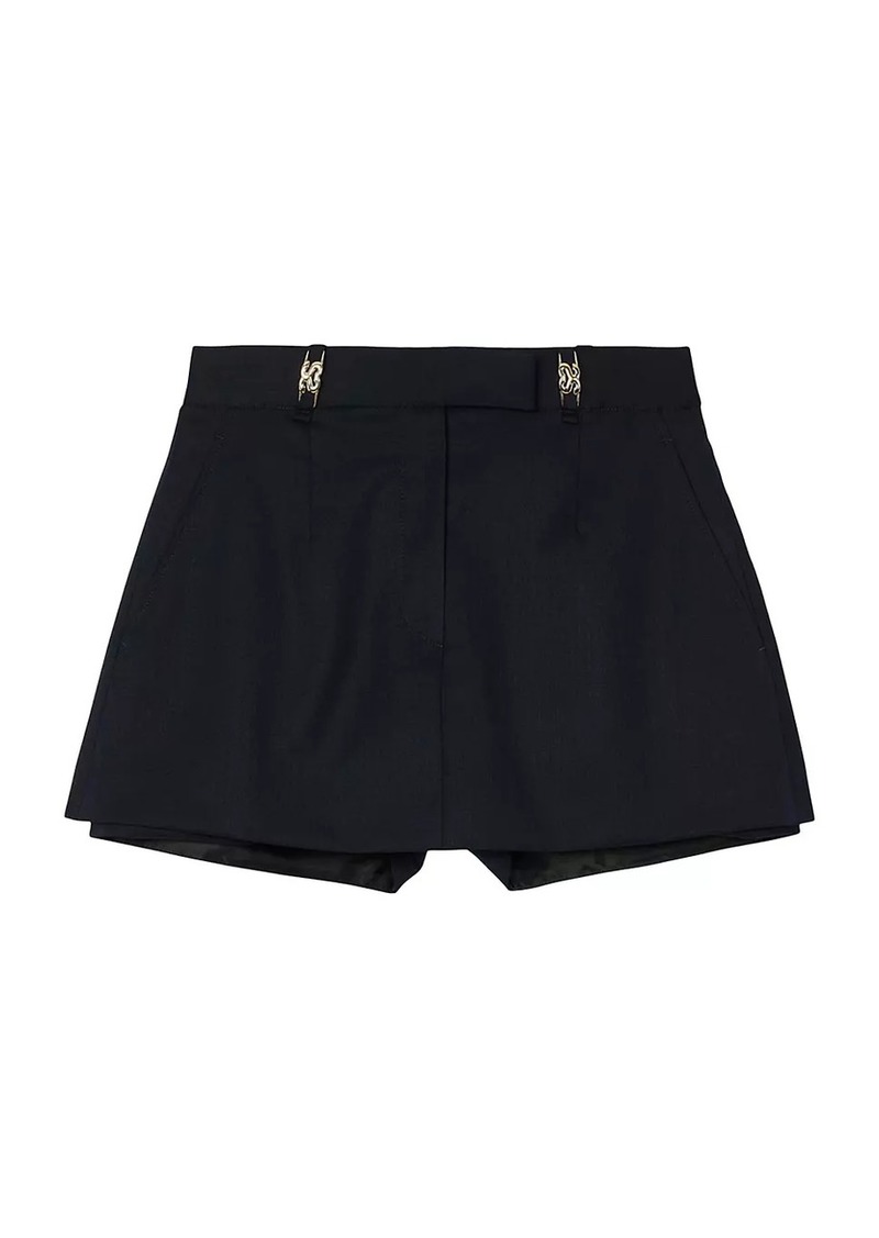 Sandro Skort with Decorative Belt Loops