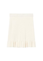 Sandro Soline Cable-Knit Mini Skirt