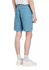 Sandro Square Cross Denim Bermuda Shorts