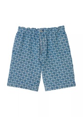 Sandro Square Cross Denim Bermuda Shorts