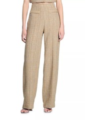 Sandro Straight Leg Tweed Trousers