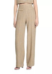 Sandro Straight Leg Tweed Trousers