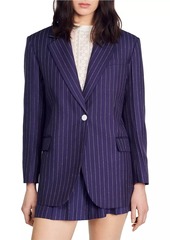Sandro Striped Suit Jacket