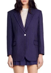 Sandro Striped Suit Jacket