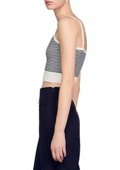 Sandro Stripy Kit Crop Top