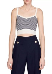 Sandro Stripy Kit Crop Top