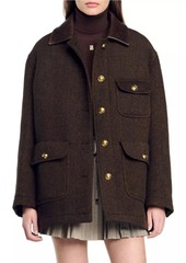 Sandro Tweed Coat