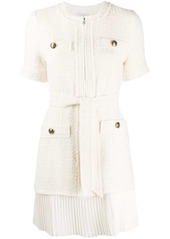 Sandro tweed coat mini dress