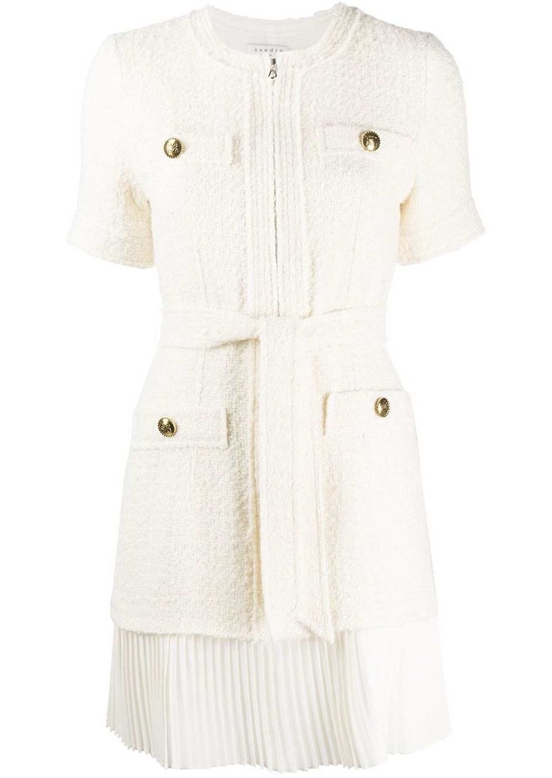 Sandro tweed coat mini dress